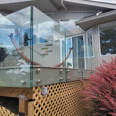 Side Mount Glass Balustrade with Standoff Fixed