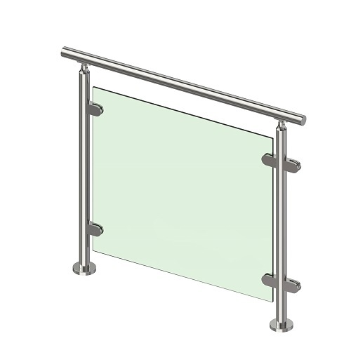 Stainless Steel Glass Balustrading System for Staircase and Balconies custom-made