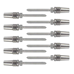 Sistema de barandilla de cable de acero inoxidable para terraza con herrajes incluidos.