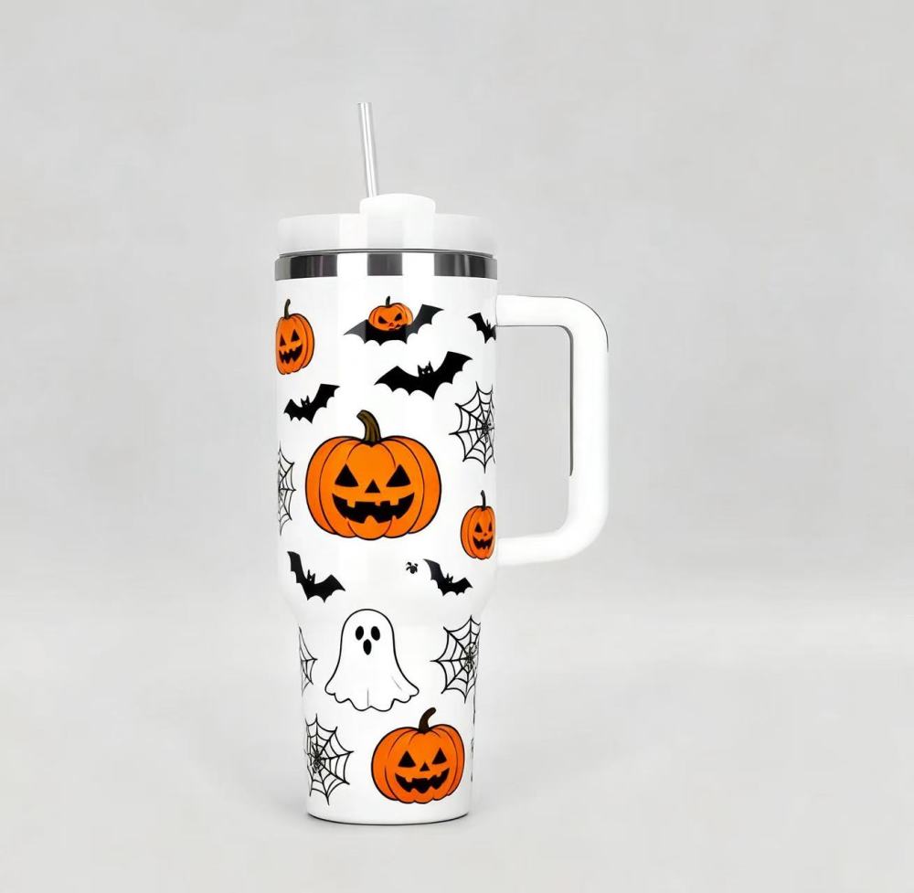 40oz Stainless Steel Sublimation Mugs with Portable Handle Clear Lids H2.0 & H1.0  40oz Travel Mugs