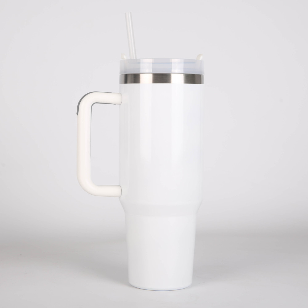 40oz Stainless Steel Sublimation Mugs with Portable Handle Clear Lids H2.0 & H1.0  40oz Travel Mugs