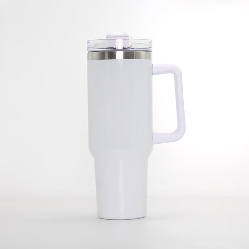40oz Stainless Steel Sublimation Mugs with Portable Handle Clear Lids H2.0 & H1.0  40oz Travel Mugs