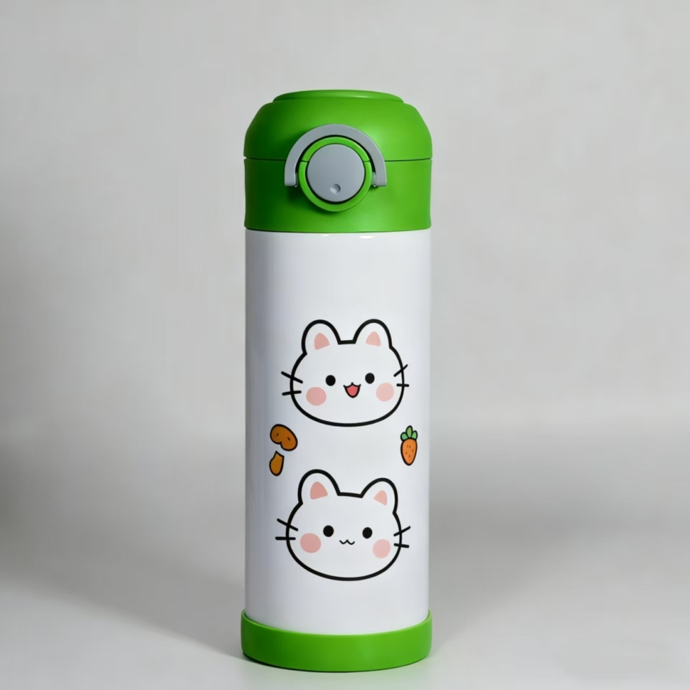 25pcs Mixed Color 12oz Sublimation Flip Top Kids Bottle Stainless Steel Water Bottle