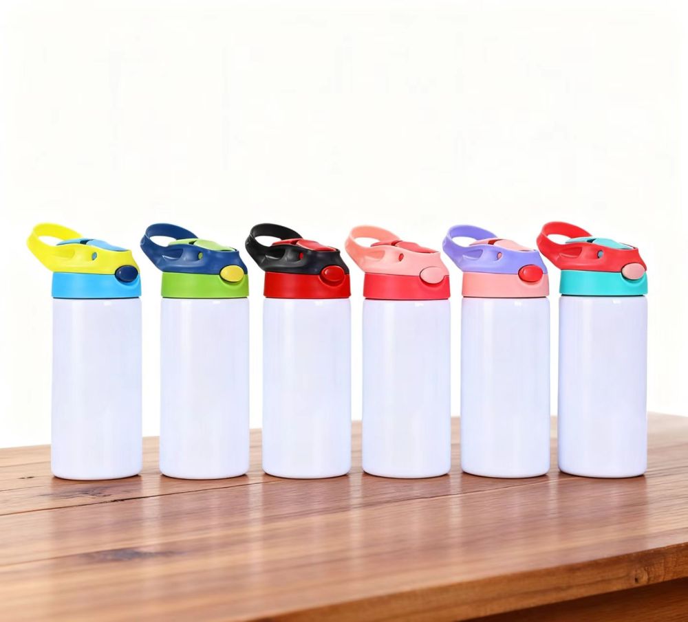 25pcs Mixed 6 Color 12oz Sublimation Kids Bottle Stainless Steel Water Bottle