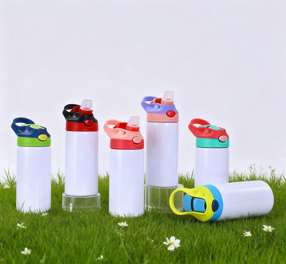 25pcs Mixed 6 Color 12oz Sublimation Kids Bottle Stainless Steel Water Bottle