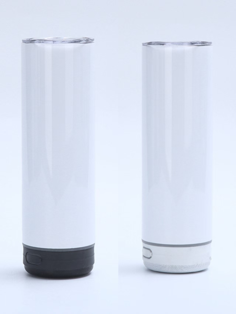 20oz Sublimation Bluetooth Tumblers Usb Charging White Sublimation Speaker Music Cup Bluetooth Tumbler
