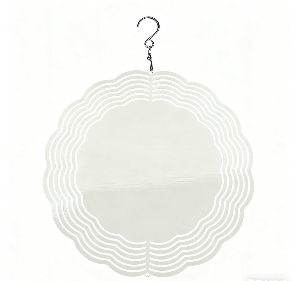 Sublimation 25pack 8inch 10inch White Round Wind Spinners from USA Warehouse