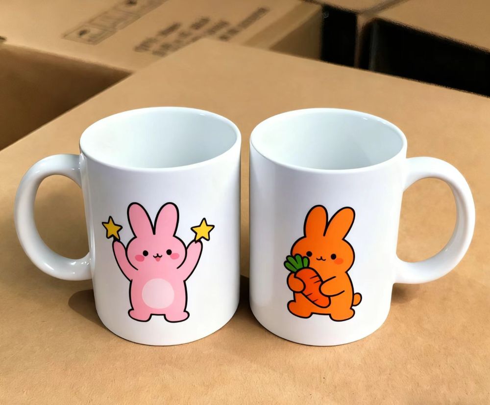 Yisli 36packs 11oz/15oz Sublimation White Ceramic Coffee Mugs With Handle Colorful Inside Sublimation UV DTF Ceramic Mugs With Handle