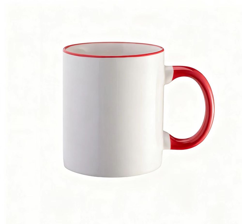 Yisli 36packs 11oz Colorful Inside Sublimation White Ceramic Coffee Mugs With Colorful Handle
