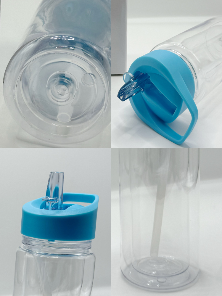 50pack 5colors 10oz Double Wall Acrylic Kids Snow Globe Water Bottle with plug available to UV dtf wraps