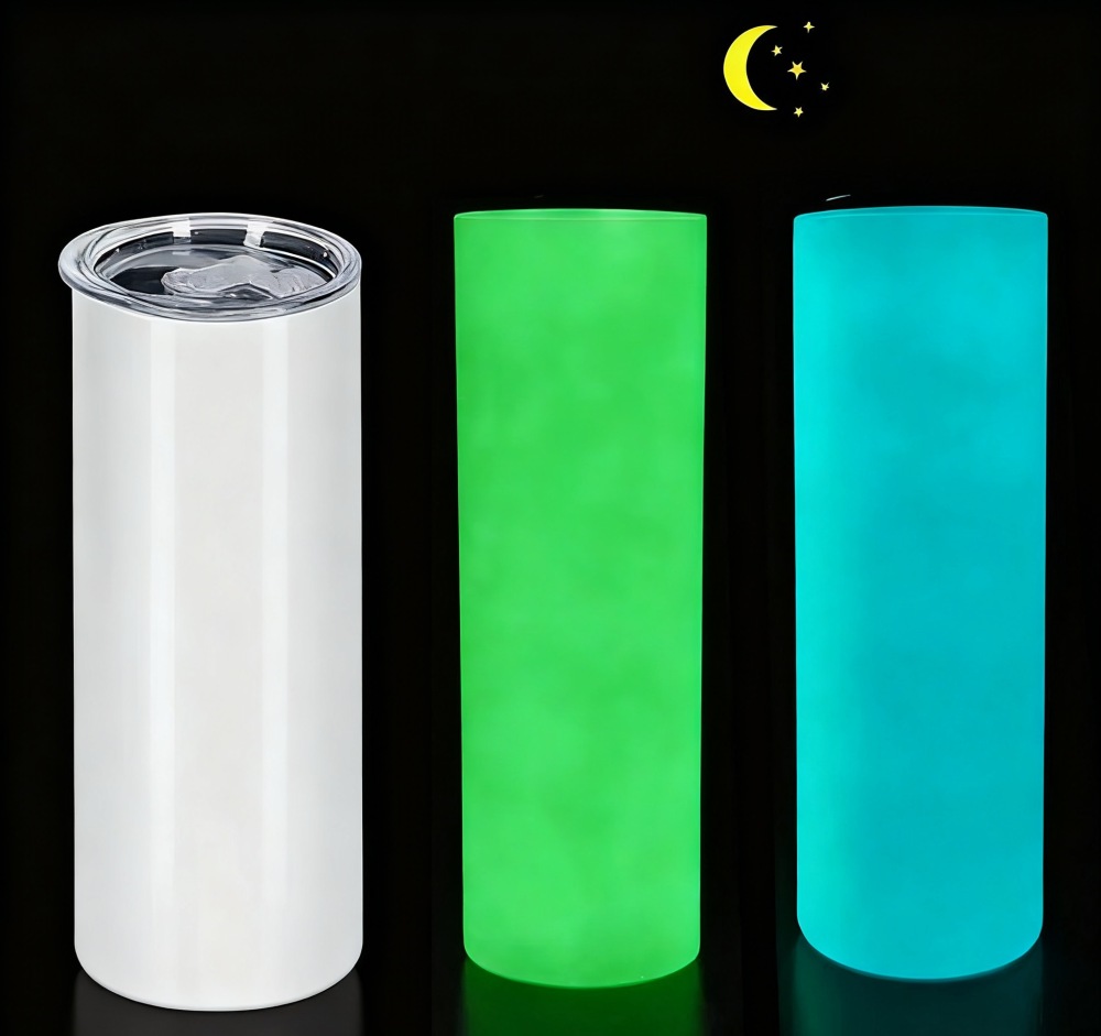 25pack 20oz Green or Blue  Sublimation Glow in the Dark Tumbler Wholesale Cups