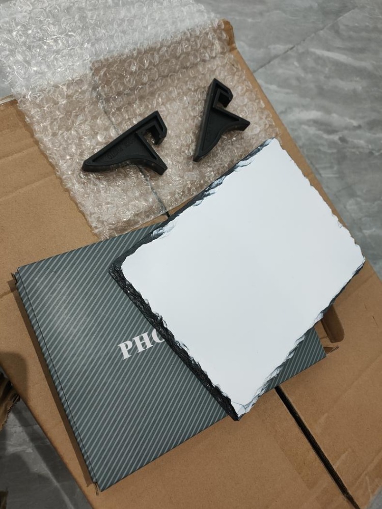 Wholesale Sublimation White  Rock Slate Blank Stone Sublimation Rock Photo Slate
