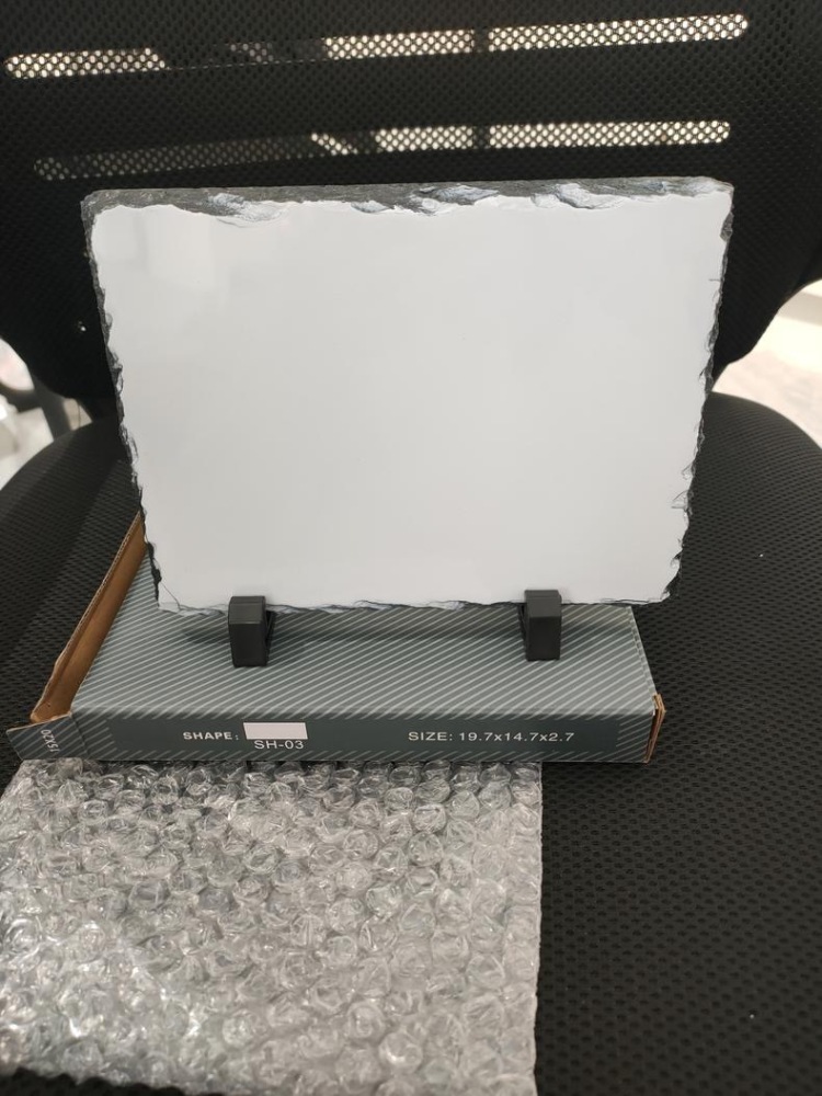 Wholesale Sublimation White  Rock Slate Blank Stone Sublimation Rock Photo Slate