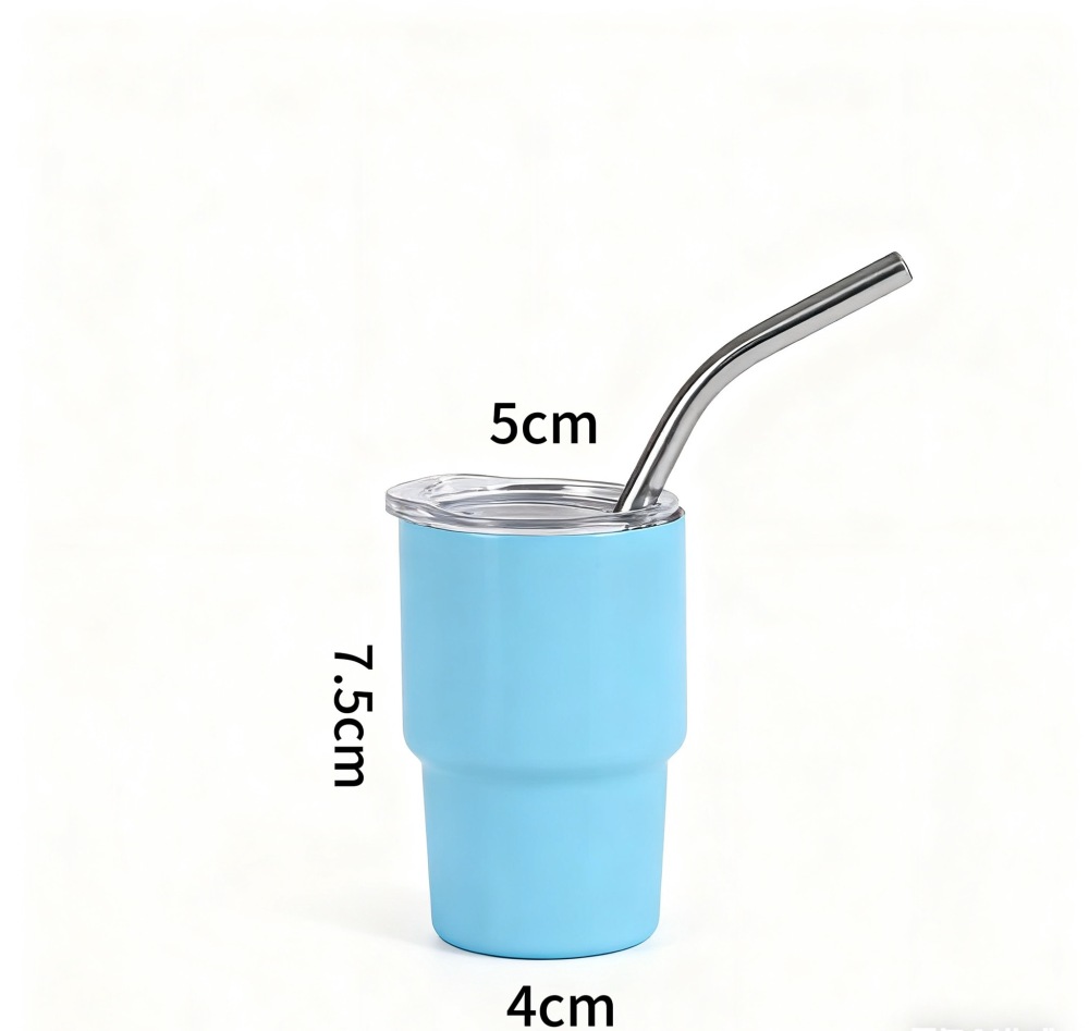 Wholesale 3oz Mini Assorted Colors Shot Sublimation Stainless Steel Tumbler with Straw