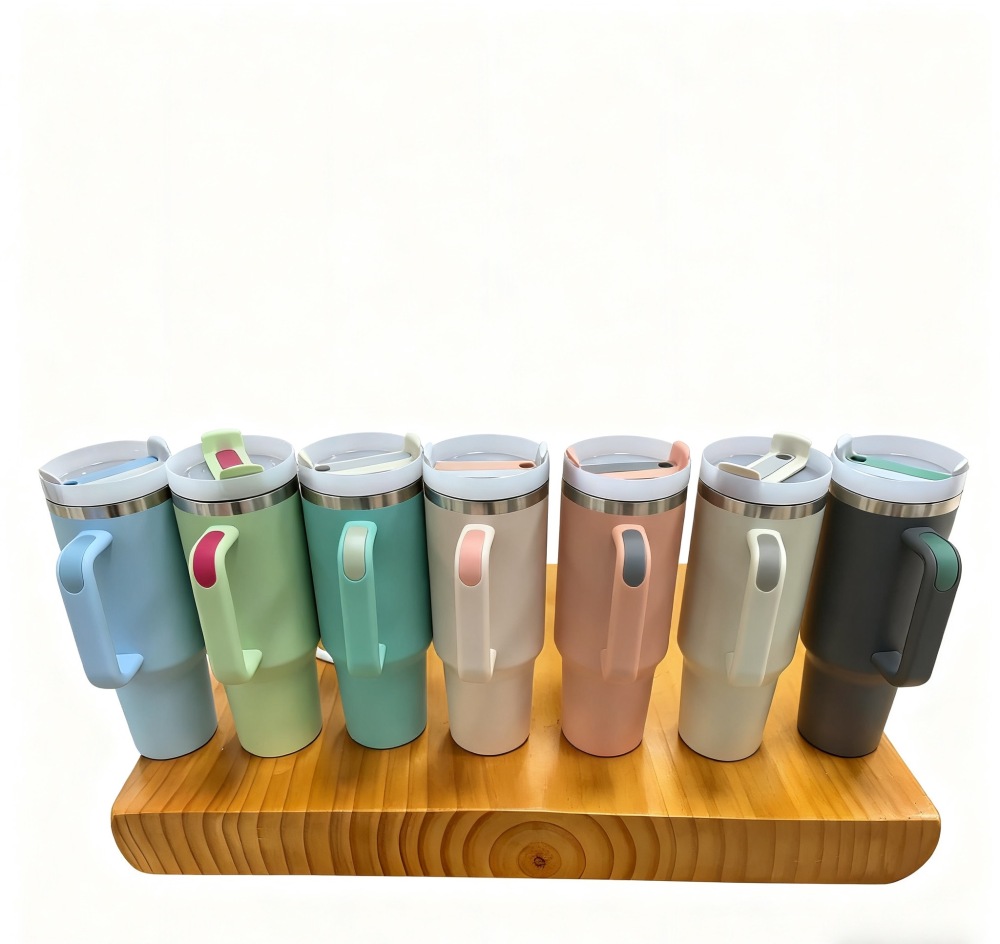40oz H2.0 Powder Coated Travel Mug Car Cup Mixed Colors for engravement