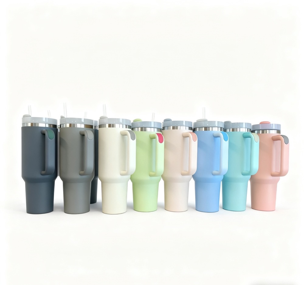 40oz H2.0 Powder Coated Travel Mug Car Cup Mixed Colors for engravement