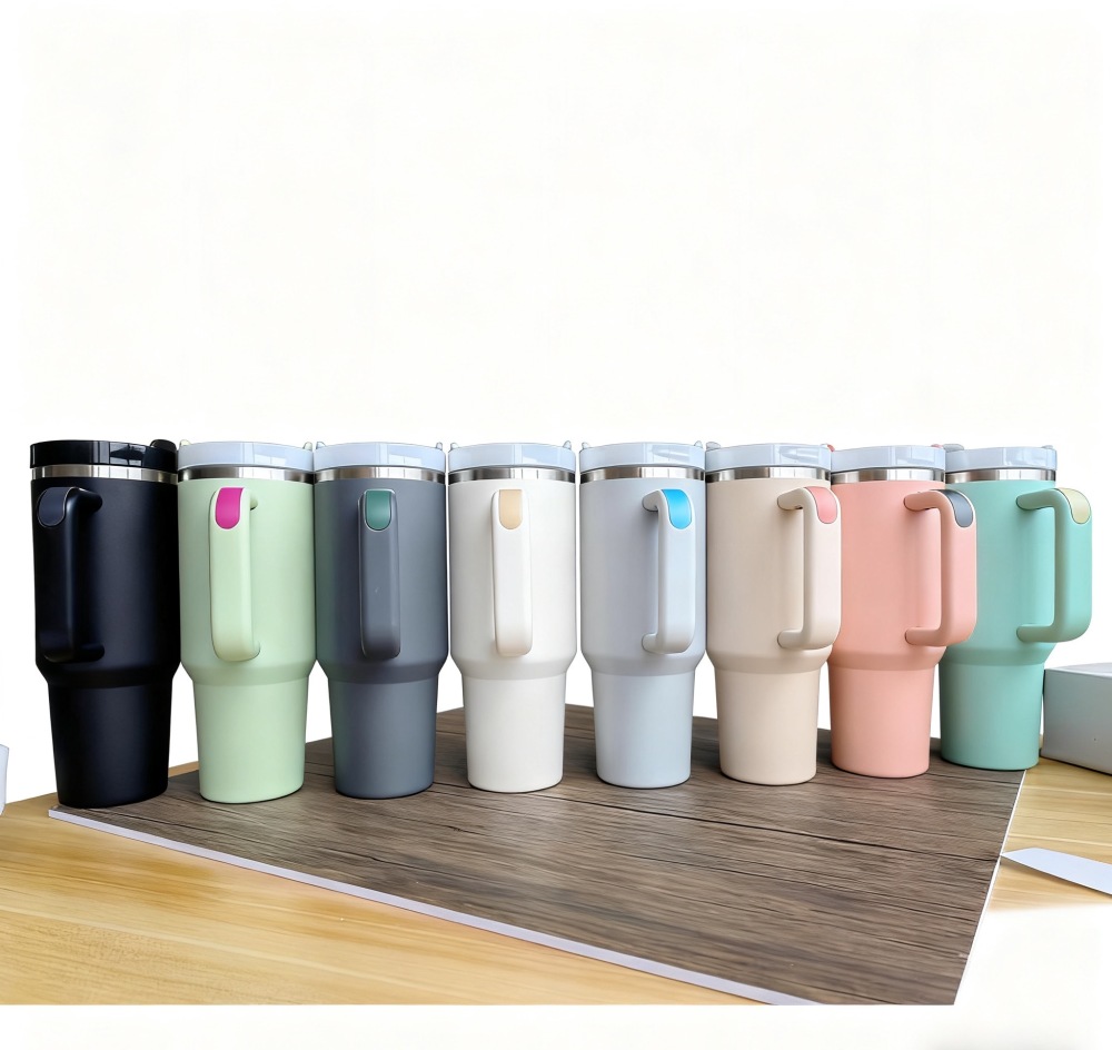 40oz H2.0 Powder Coated Travel Mug Car Cup Mixed Colors for engravement