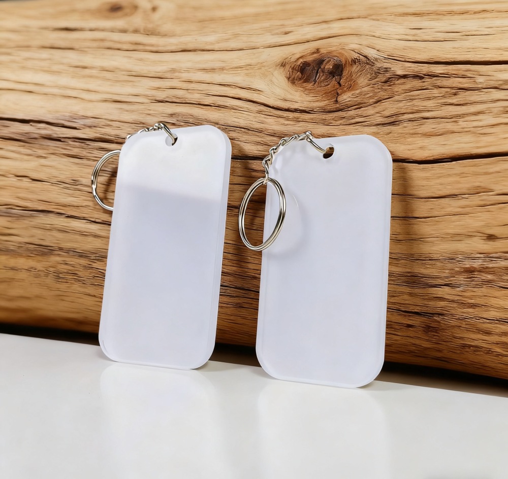 Sublimation  Blank  Acrylic Keychains for Print Two Sizes Available Christmas Gift