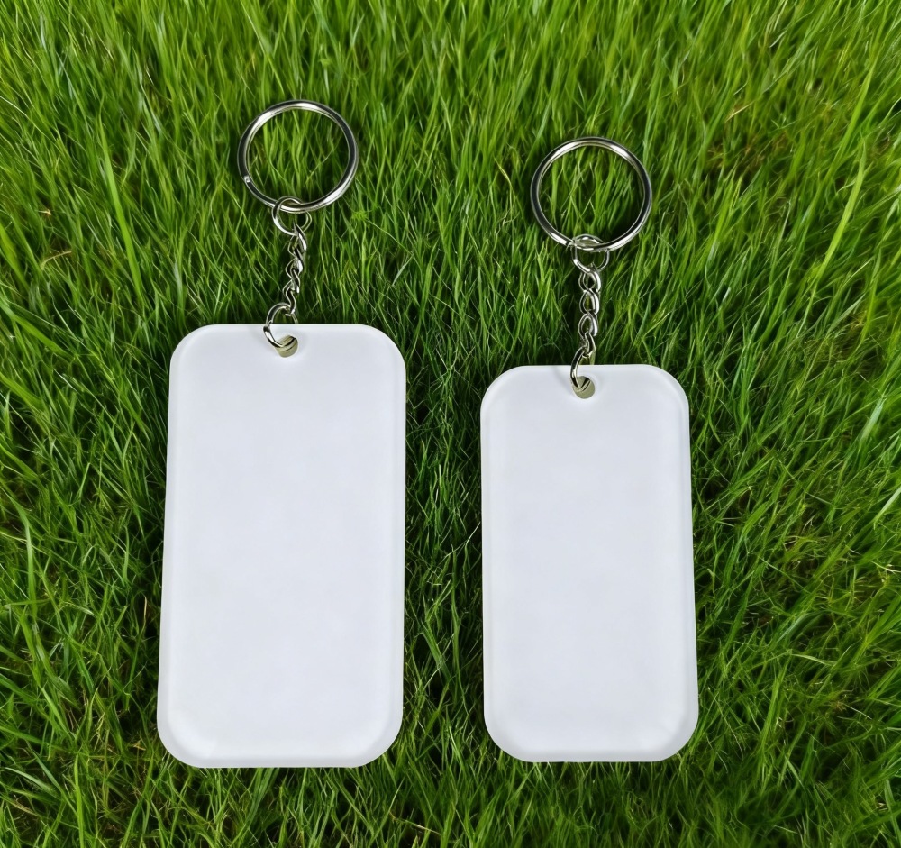 Sublimation  Blank  Acrylic Keychains for Print Two Sizes Available Christmas Gift
