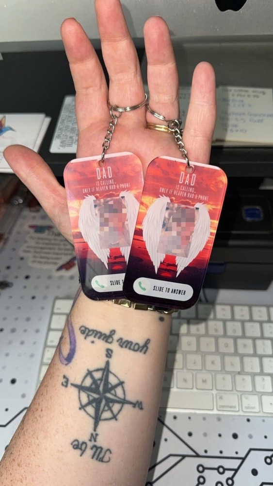 Sublimation  Blank  Acrylic Keychains for Print Two Sizes Available Christmas Gift