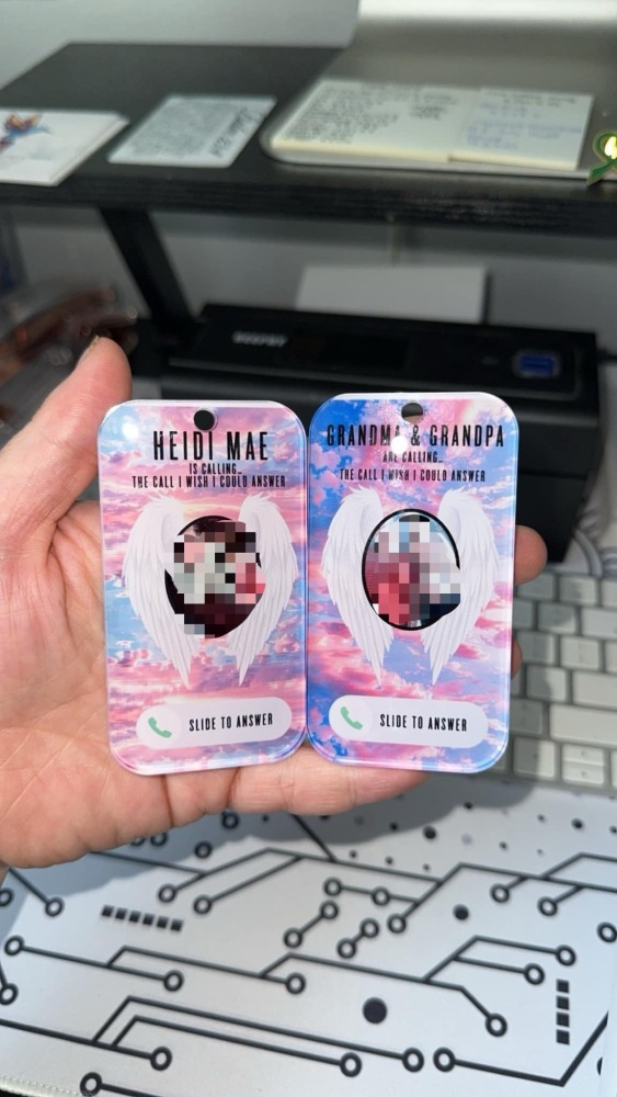 Sublimation  Blank  Acrylic Keychains for Print Two Sizes Available Christmas Gift