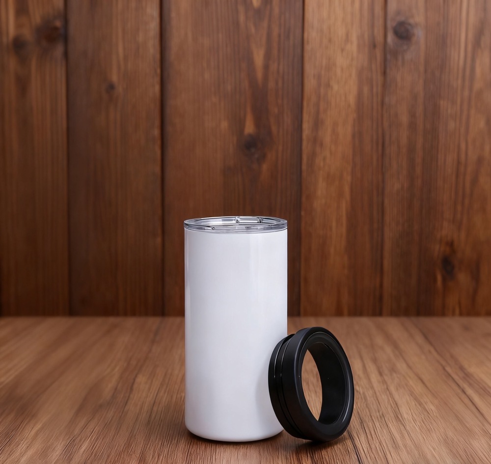 Wholesale 16oz White Sublimation Blank Can Cooler Koozies