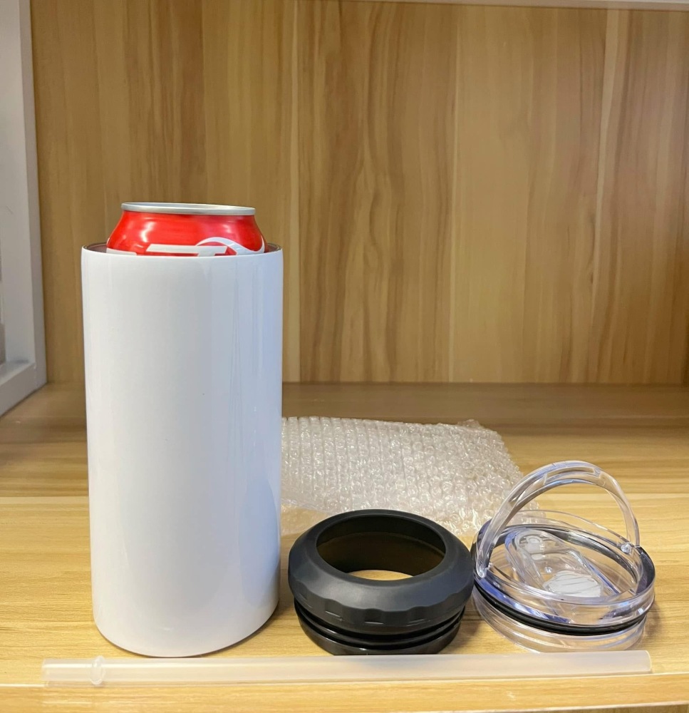 Wholesale 16oz White Sublimation Blank Can Cooler Koozies