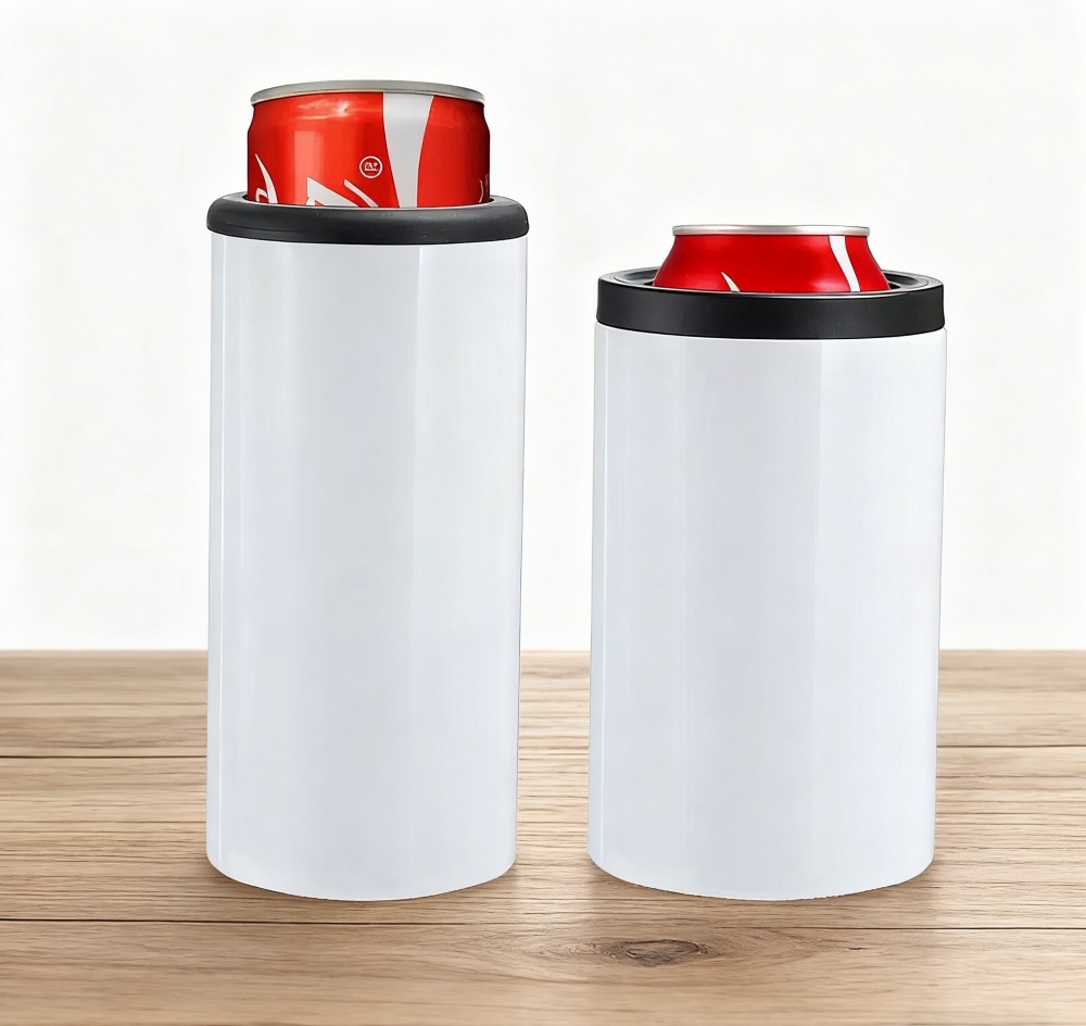 Wholesale 16oz White Sublimation Blank Can Cooler Koozies