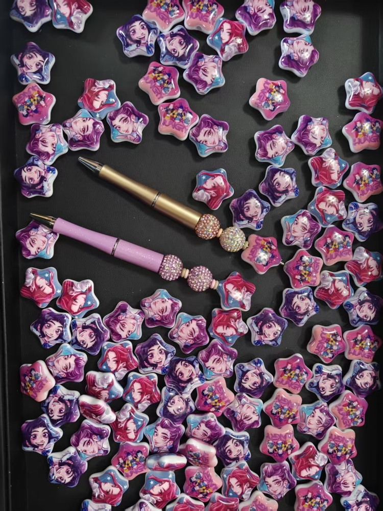 Resin Beads,Mixed Four Designs,Free Shipping and No Extra Fee,Pen Beads