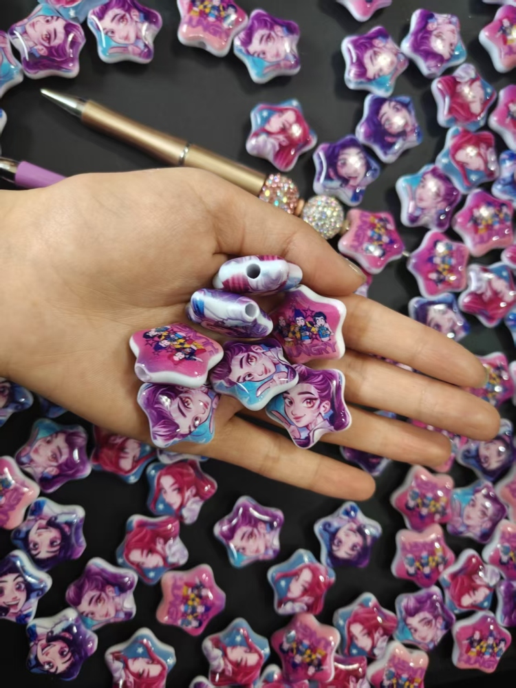 Resin Beads,Mixed Four Designs,Free Shipping and No Extra Fee,Pen Beads