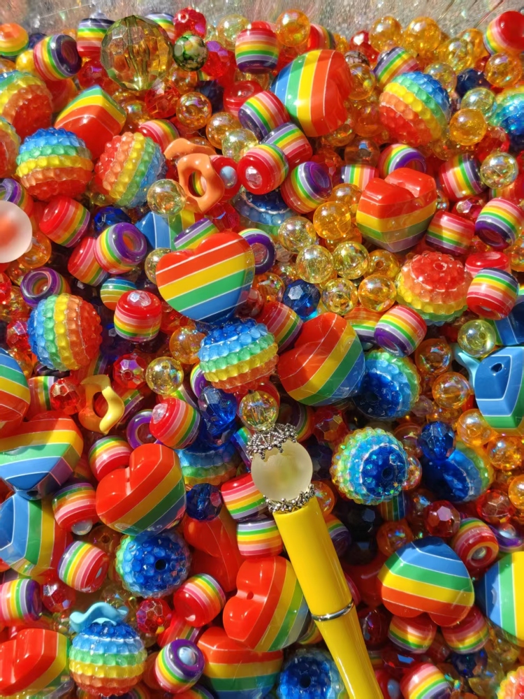 Rainbow Weather Livestream Pen Beads/Keychain Beads/Bracelet beads/Car hanging beads