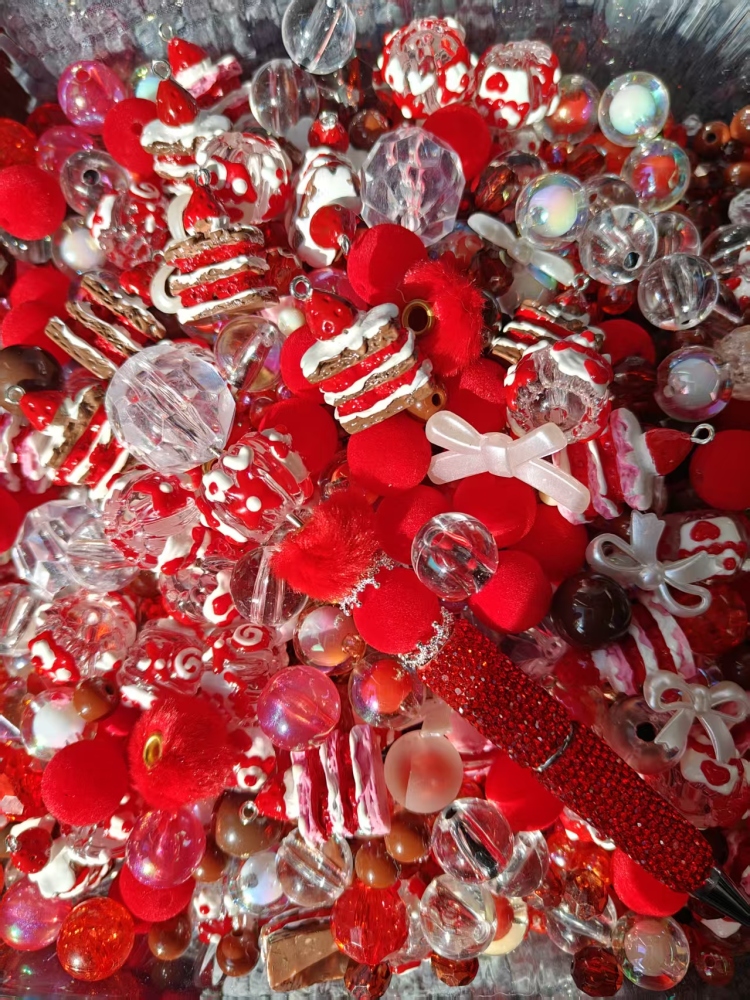 Raspberry Cake Livestream Pen Beads/Keychain Beads/Bracelet beads/Car hanging beads