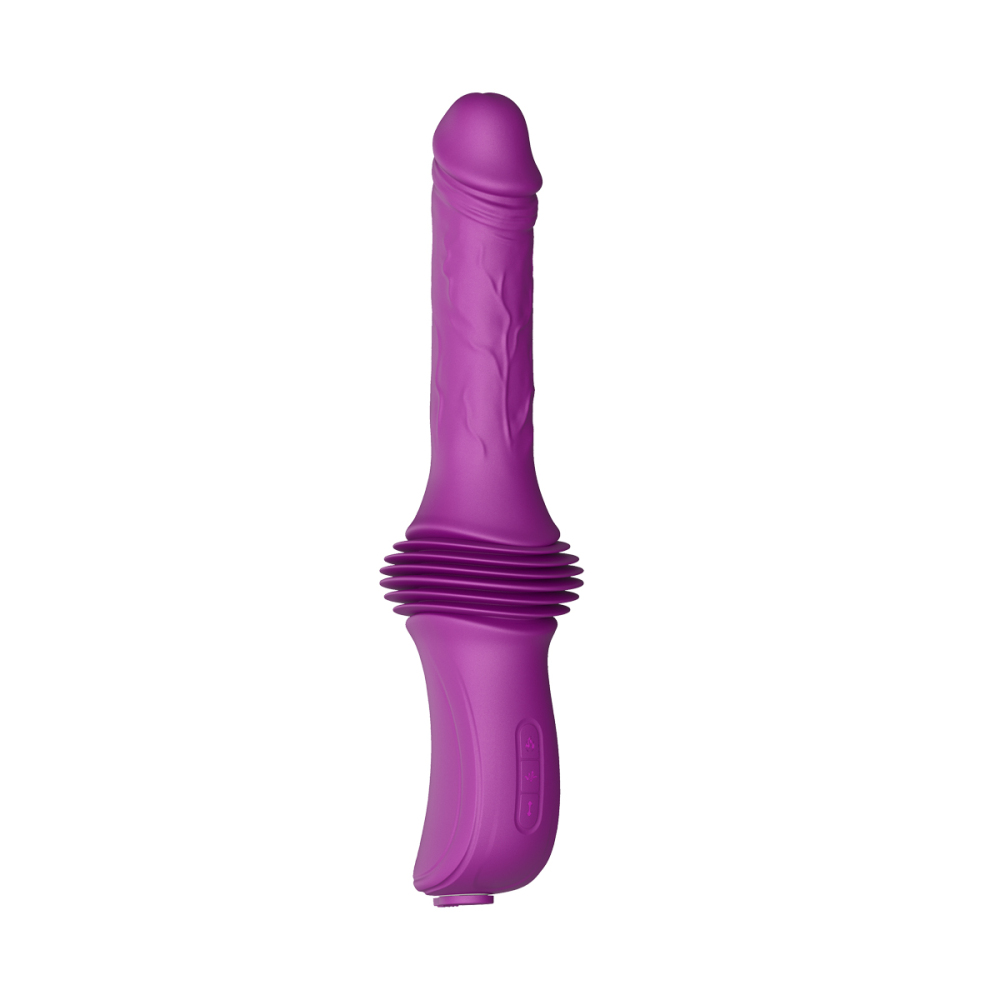 3-Speed Thrusting & 10-Vibration Mode Automatic Telescoping Wand with Warming & Suction Cup