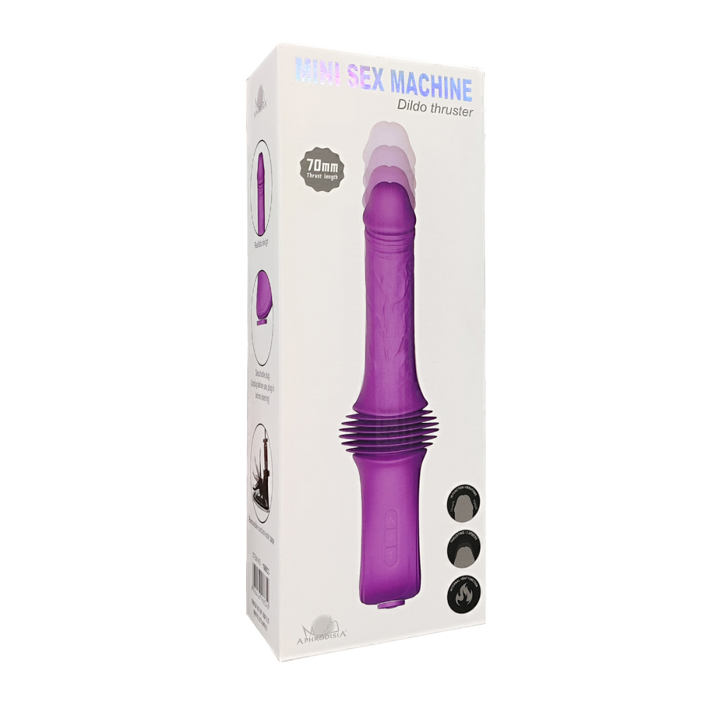 3-Speed Thrusting & 10-Vibration Mode Automatic Telescoping Wand with Warming & Suction Cup