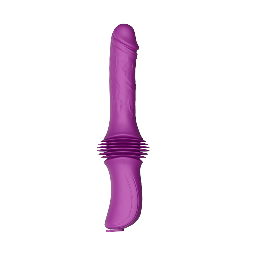 3-Speed Thrusting & 10-Vibration Mode Automatic Telescoping Wand with Warming & Suction Cup