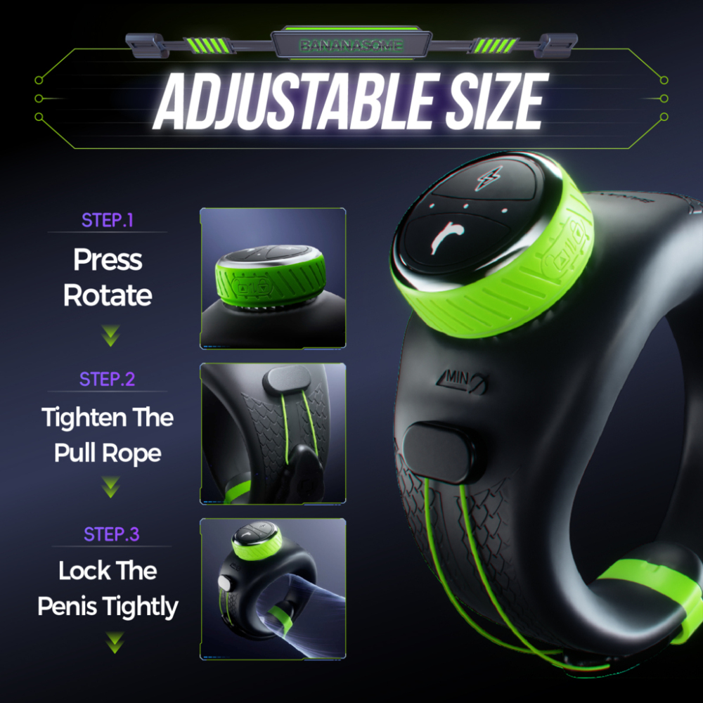 S1 Smart Ring: APP Controlled Vibration & E-Stim Cock Ring with Adjustable Snug Fit