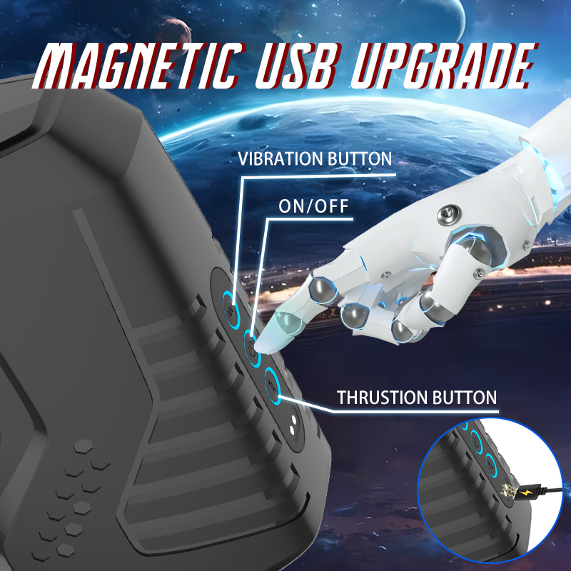 Galaxy Cup - Automatic Telescoping Stroker with See-Through Window & Magnetic Charge