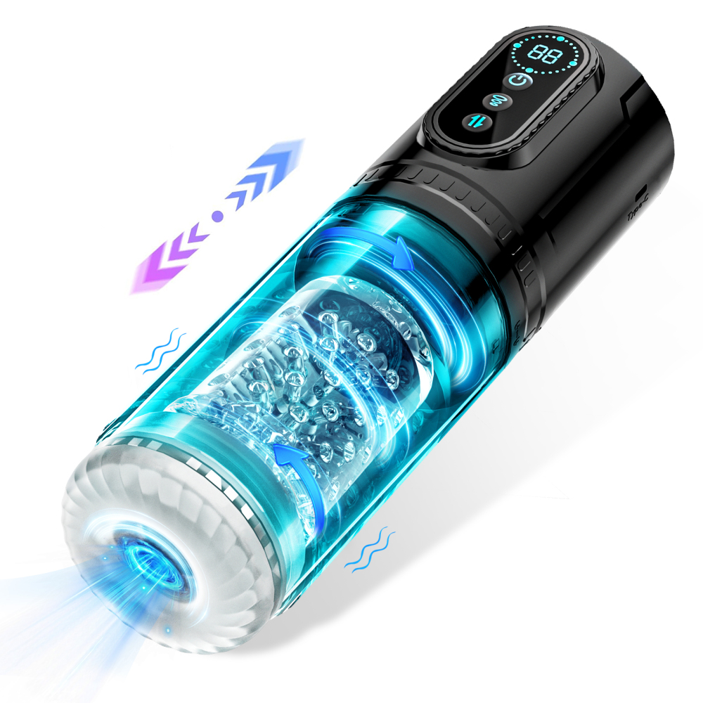 7 Rotation Suction Vacuum Pumps Masturbator Pocket Pussy Adult Male Sex Toys