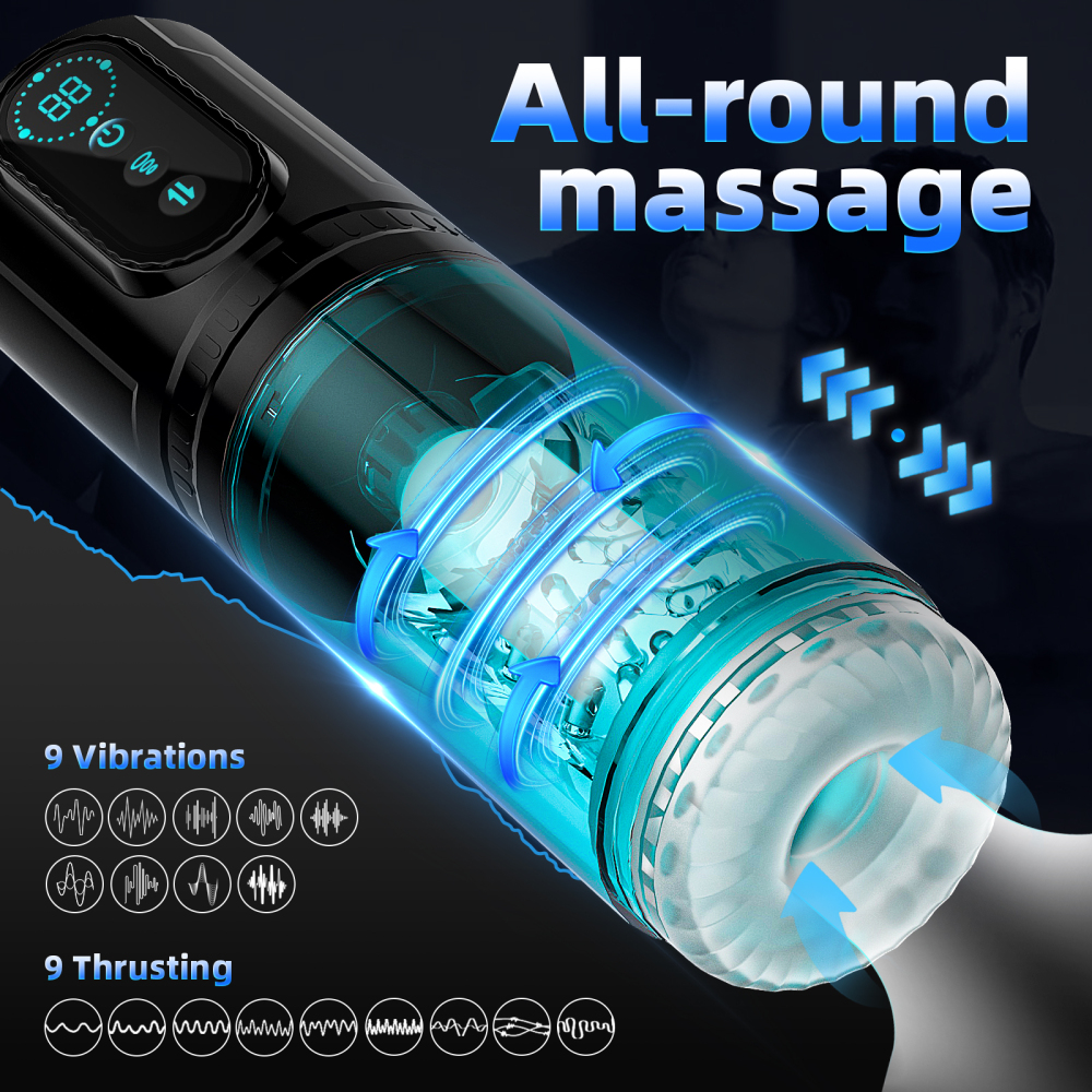 7 Rotation Suction Vacuum Pumps Masturbator Pocket Pussy Adult Male Sex Toys