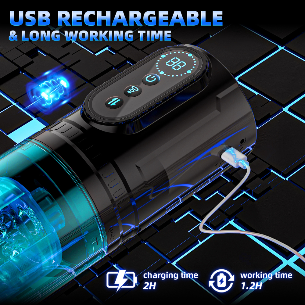 7 Rotation Suction Vacuum Pumps Masturbator Pocket Pussy Adult Male Sex Toys