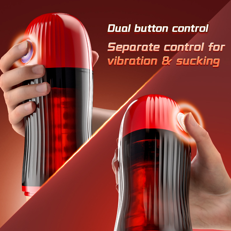 6 IN 1-10 Vibrating & Thrusting Fleshlight 4 Sucking Sex Toy Male Maturbator
