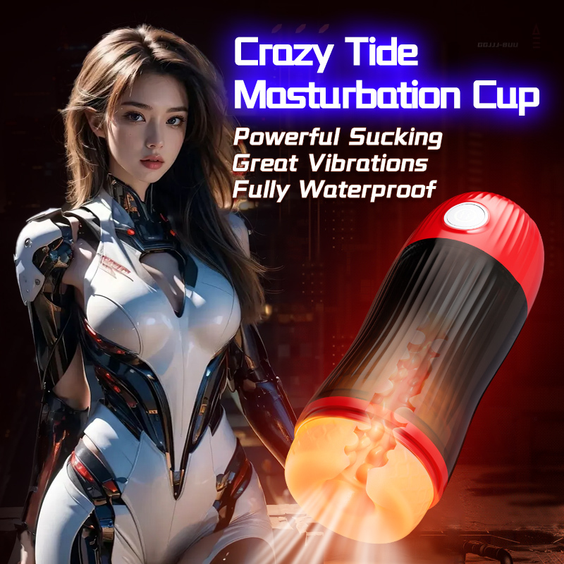 6 IN 1-10 Vibrating & Thrusting Fleshlight 4 Sucking Sex Toy Male Maturbator