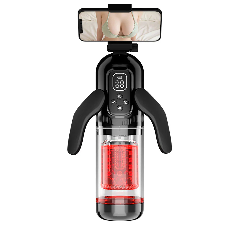 Infinity Stroker - Multi-Frequency Vibrating & Rotating Male Masturbator with Dual Handles