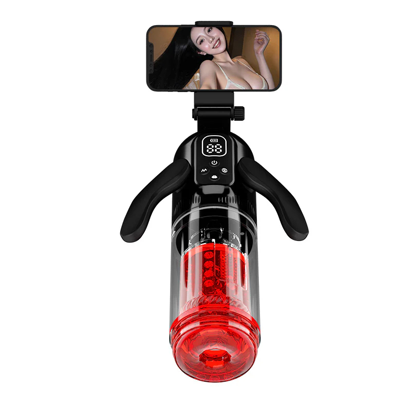 Infinity Stroker - Multi-Frequency Vibrating & Rotating Male Masturbator with Dual Handles