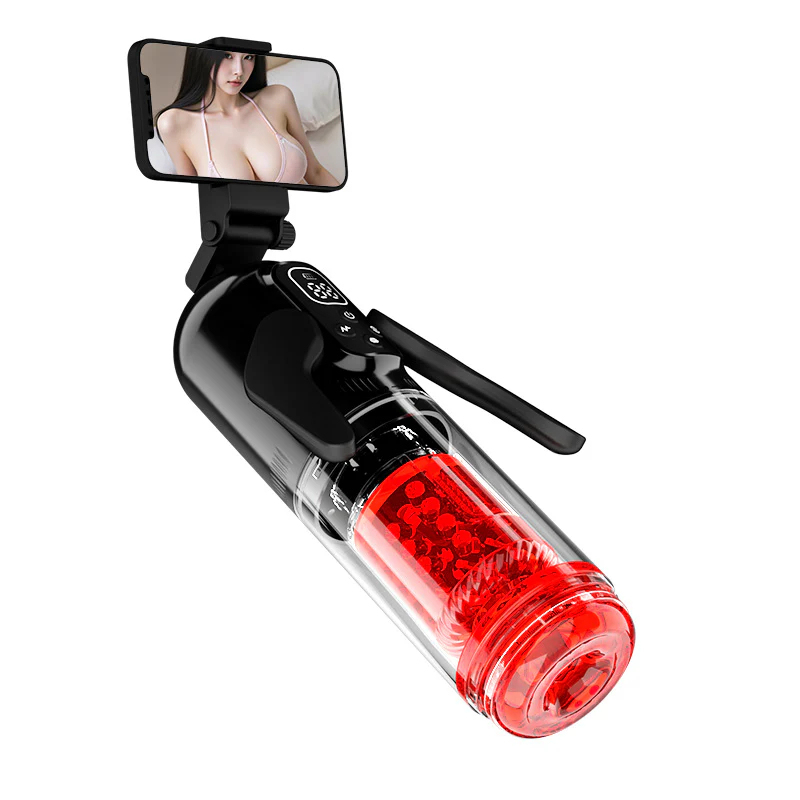 Infinity Stroker - Multi-Frequency Vibrating & Rotating Male Masturbator with Dual Handles