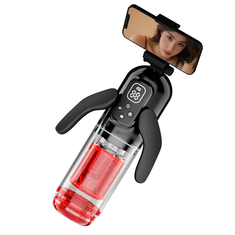 Infinity Stroker - Multi-Frequency Vibrating & Rotating Male Masturbator with Dual Handles