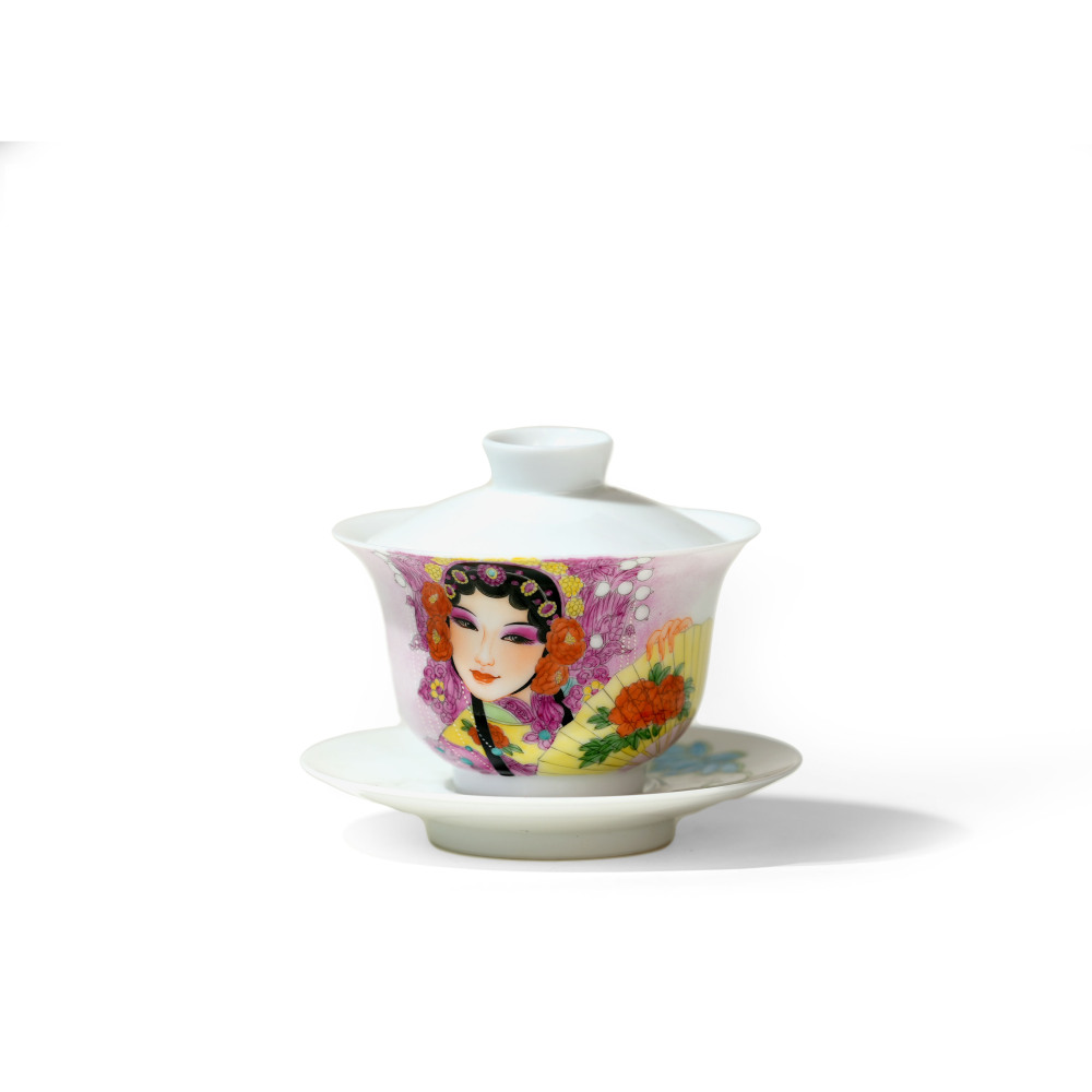 Enamel-huadan Gaiwan