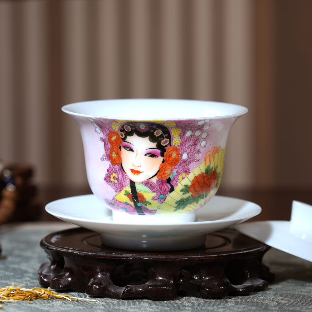 Enamel-huadan Gaiwan