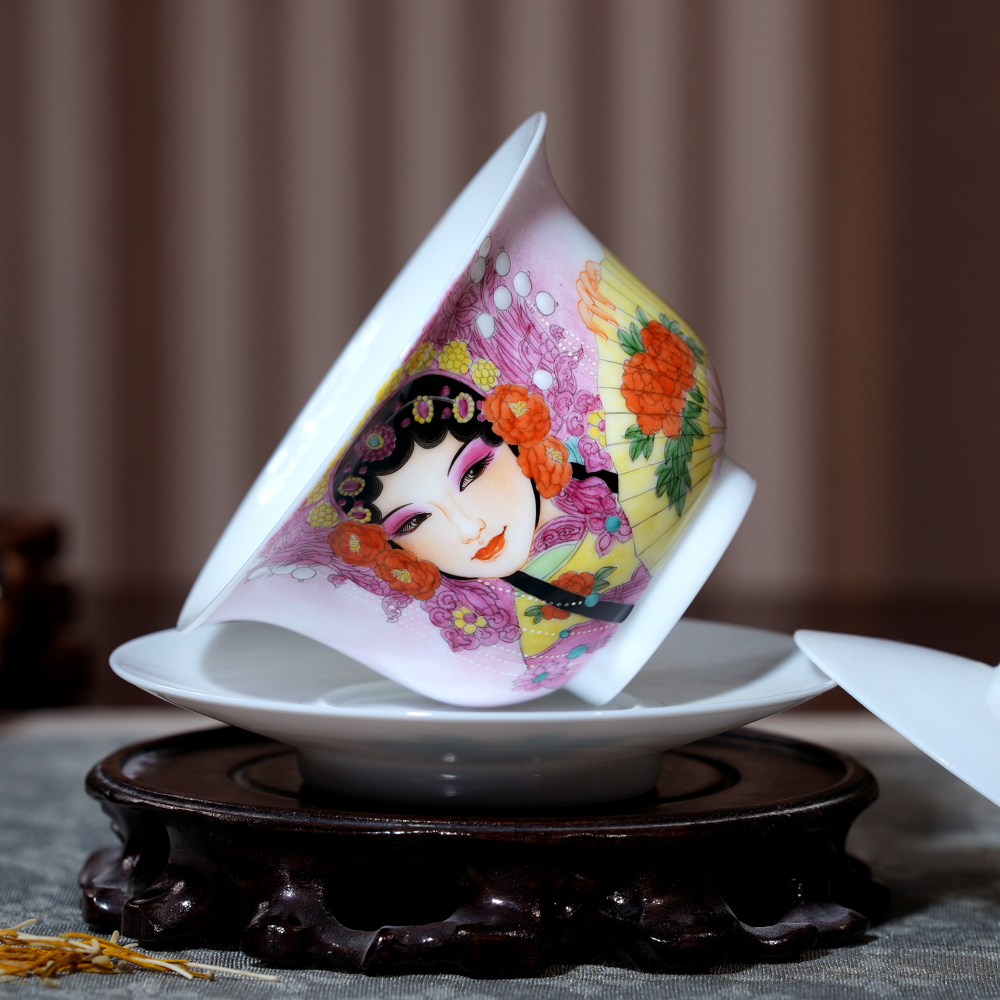Enamel-huadan Gaiwan