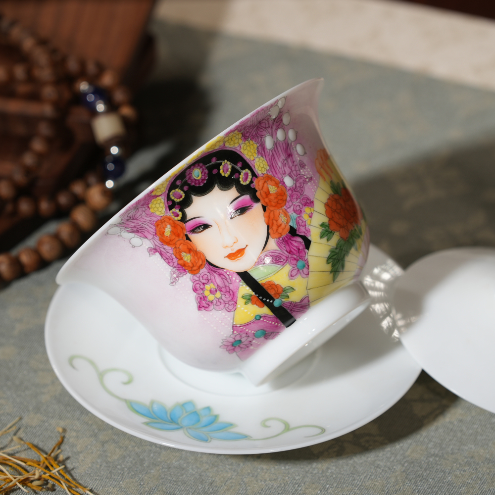 Enamel-huadan Gaiwan